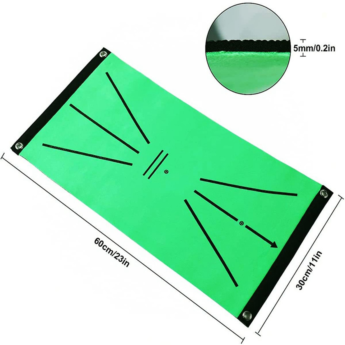 Golf Swing Mat Batting Trajectory Direction Detection Training Pad Golf Training Aid Equipment for Indoor/Outdoor Swing Detection Batting