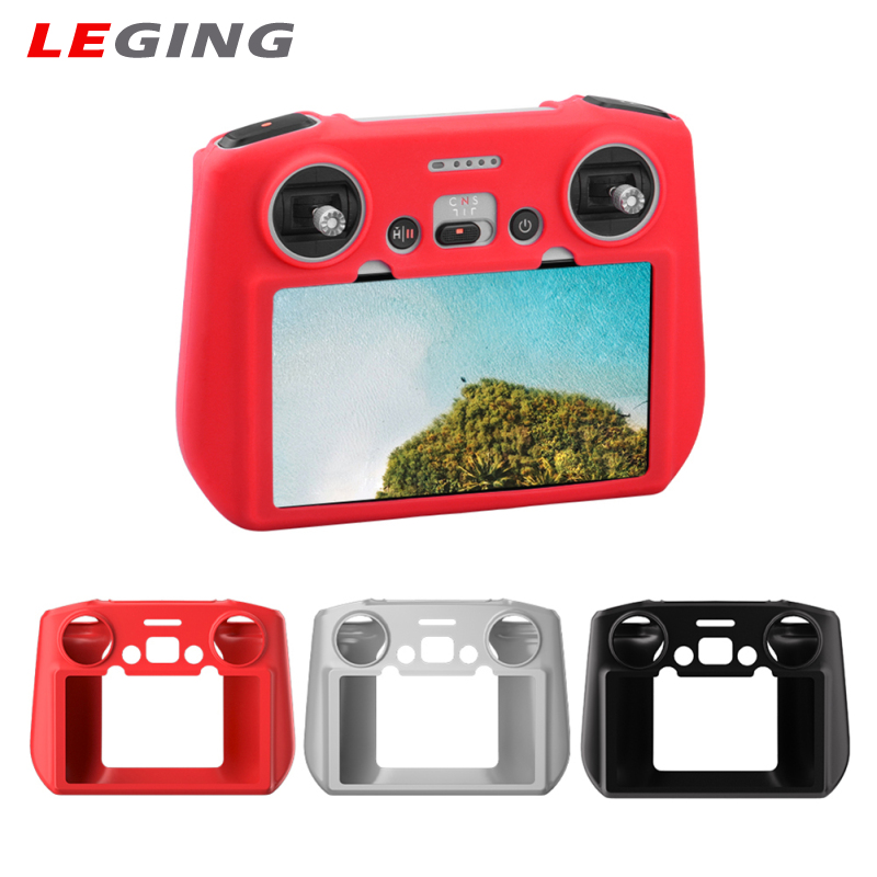 Protective Case Silicone Skin Cover Compatible For Dji Mini 3 Pro Rc With Screen Remote Control Dust Cover