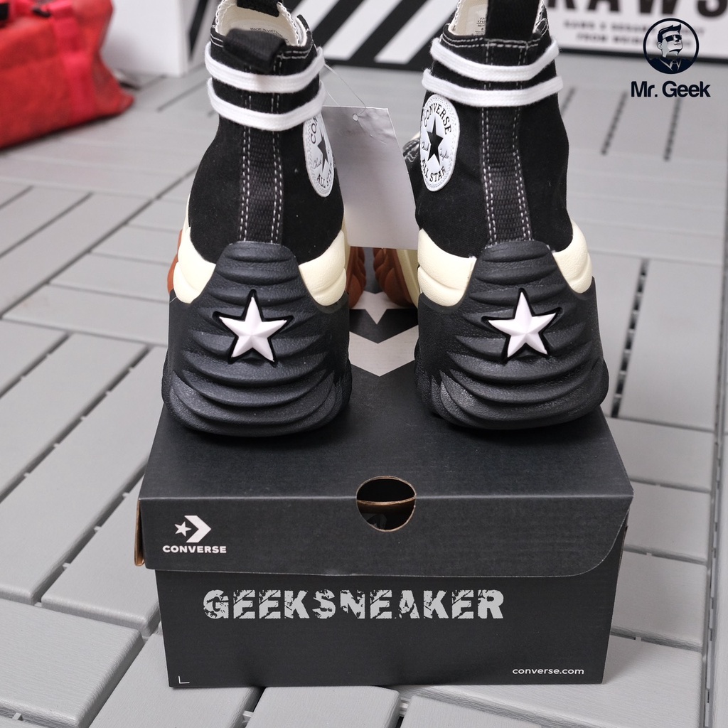 [GeekSneaker] Giày Sneaker Cao Cổ - Converse Run Star Motion - Đen Trắng