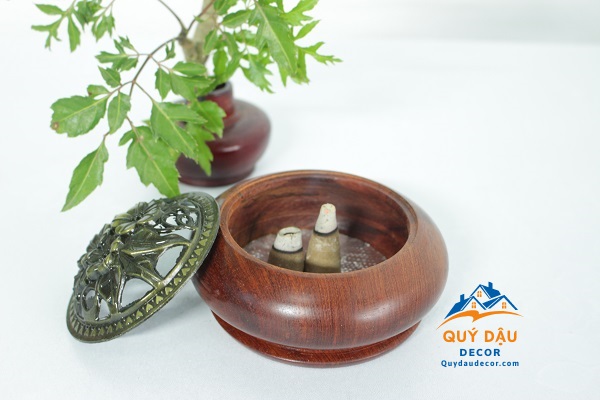 Lư Xông Trầm Gỗ Hương Đá Chuẩn