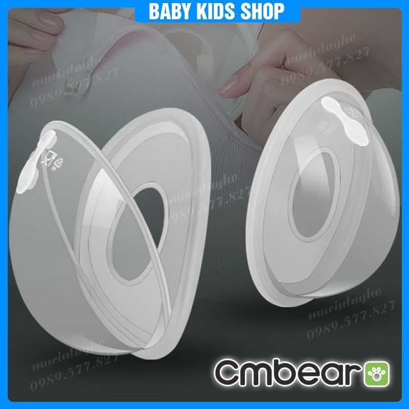 Cốc / phễu hứng sữa silicon cao cấp cmbear giúp mẹ hứng sữa an toàn tiện lợi