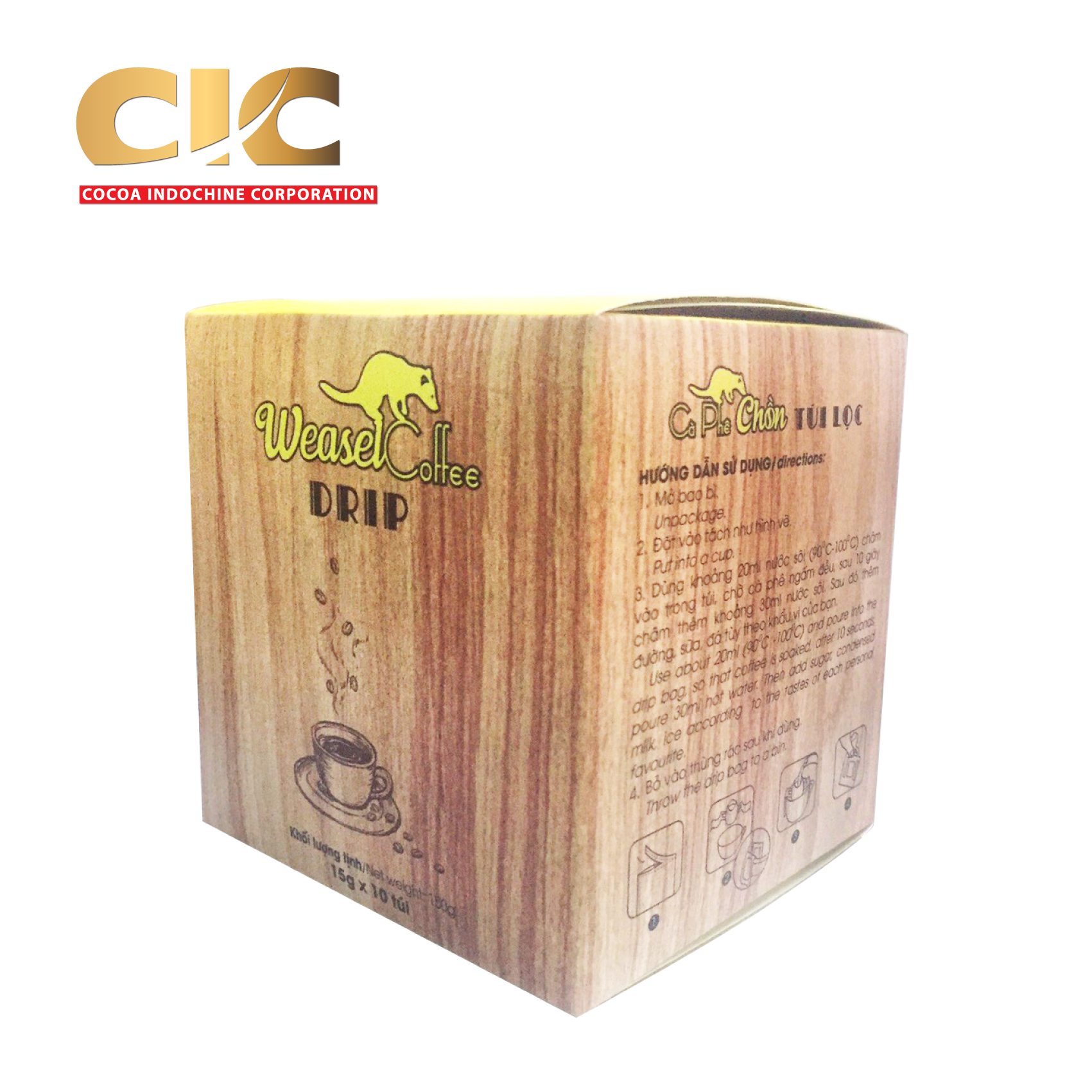 [HCM]Combo: Cà phê chồn phin giấy (10 túi x 15g) - Bột kem pha cà phê 170g