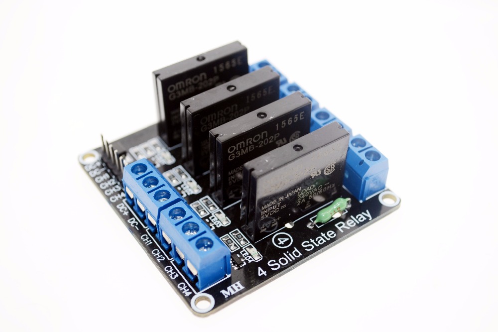 Free Shipping 5V 4 OMRON High Level Solid State Relay Module For 250V2A ...