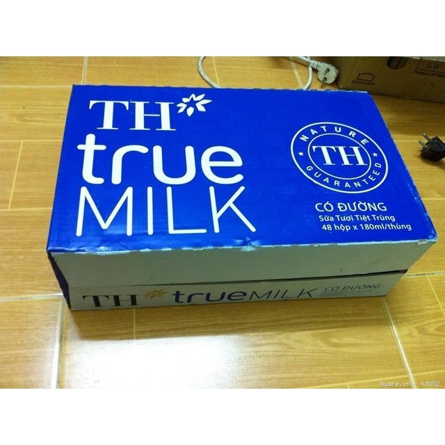 Thùng Sữa Tươi Tiệt Trùng Có Đường Th True Milk 180Ml 180Ml X 48 Hộp