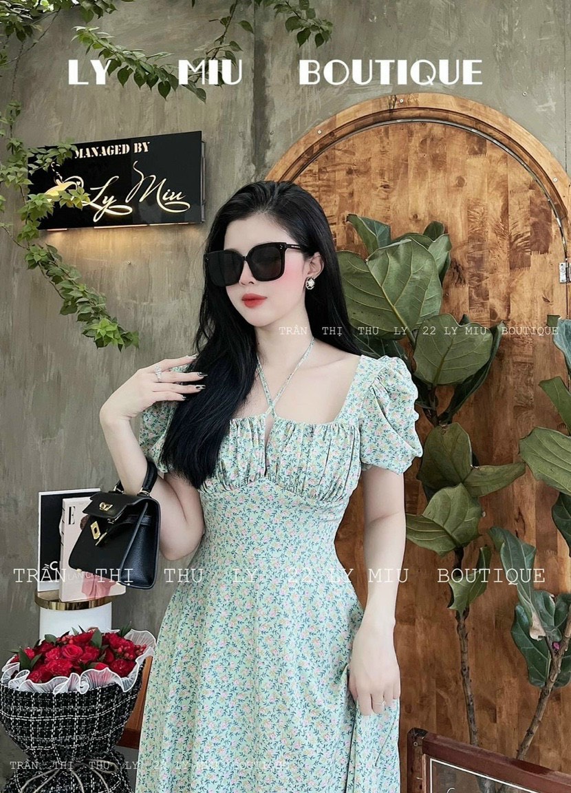 Maxi hoa nhí đính ngọc (hình thật +video)