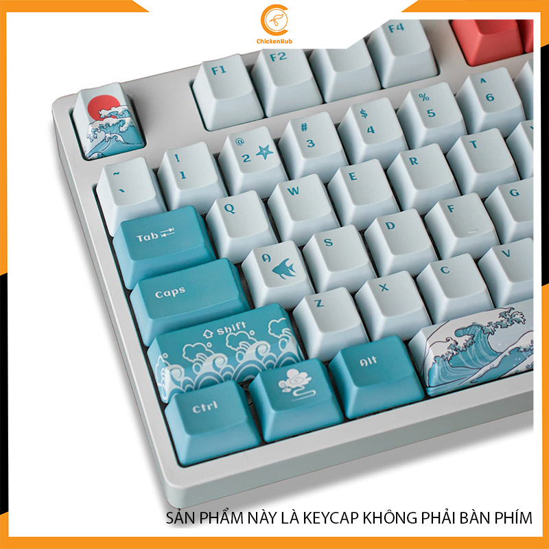 Bộ keycaps Coral Sea 125 phím | OEM Profile | XDA Profile | Nhựa PBT | Keycaps bàn phím cơ