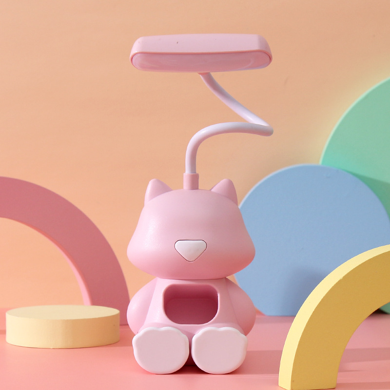 ZUOGUAN Desk lamp cartoon reading USB charging desk lamp Cute office desktop eye protection mini desk lamp
