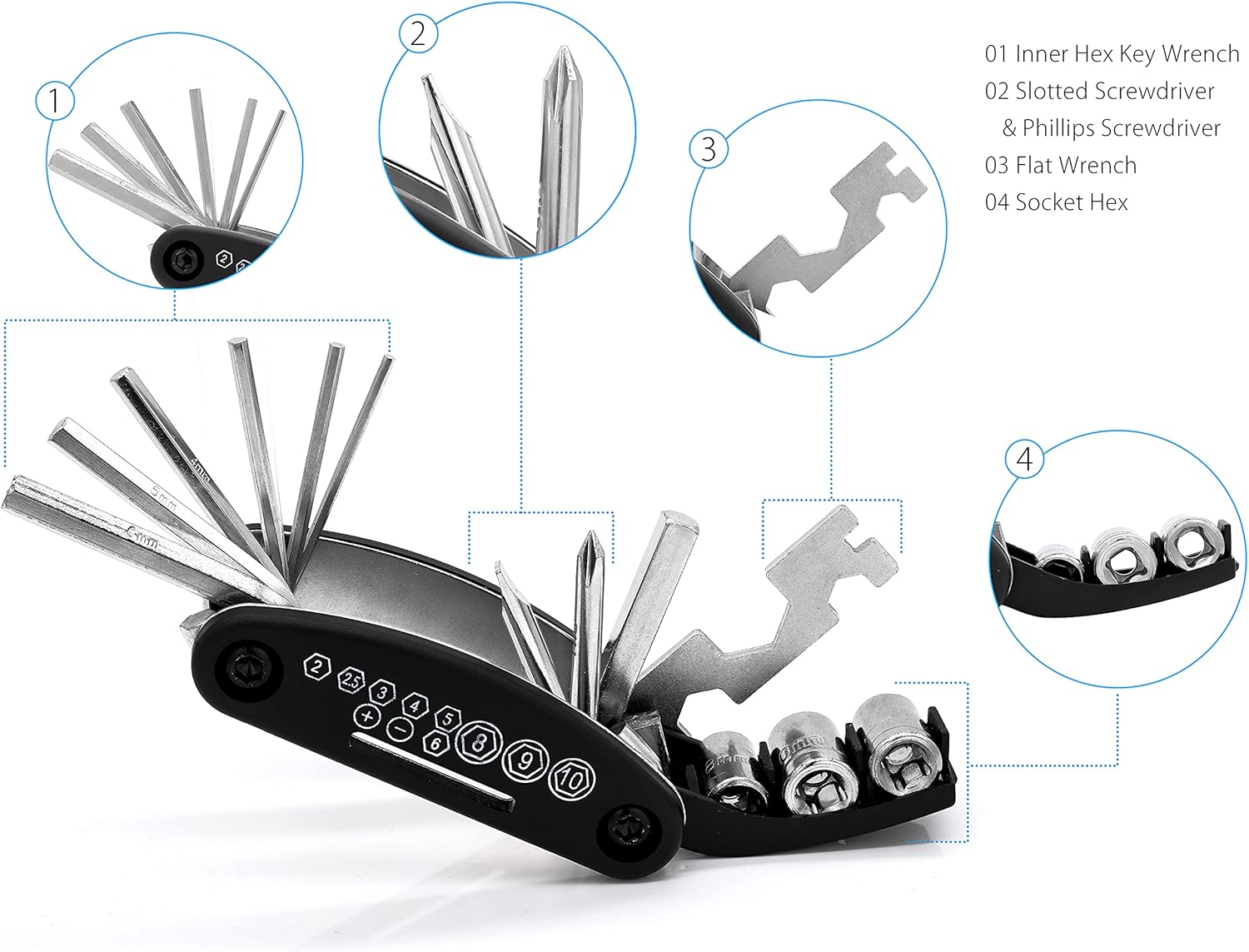 Universal 11 In 1 Bicycle Multitool Repair Tools Kit Multi Bicycle Repair Tools Bicycle Bike MTB Chain Cutter I.19368463
