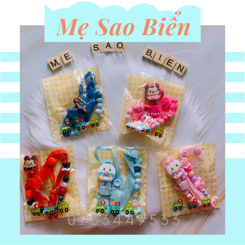 Dây buộc kẹp ti ngậm/ gặm nướu cho bé
