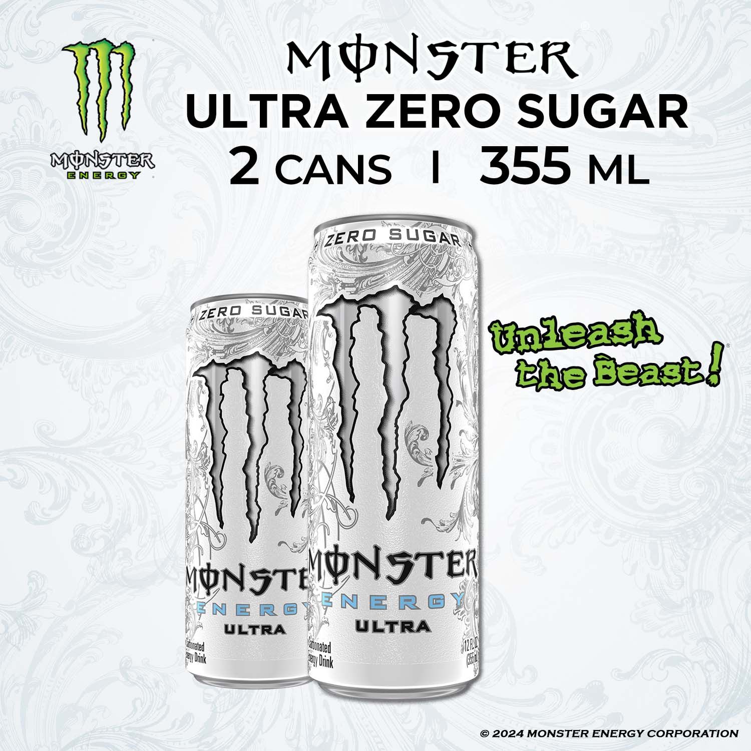 Monster Energy Ultra White Zero Sugar 355ml - Pack of 2 | Lazada PH