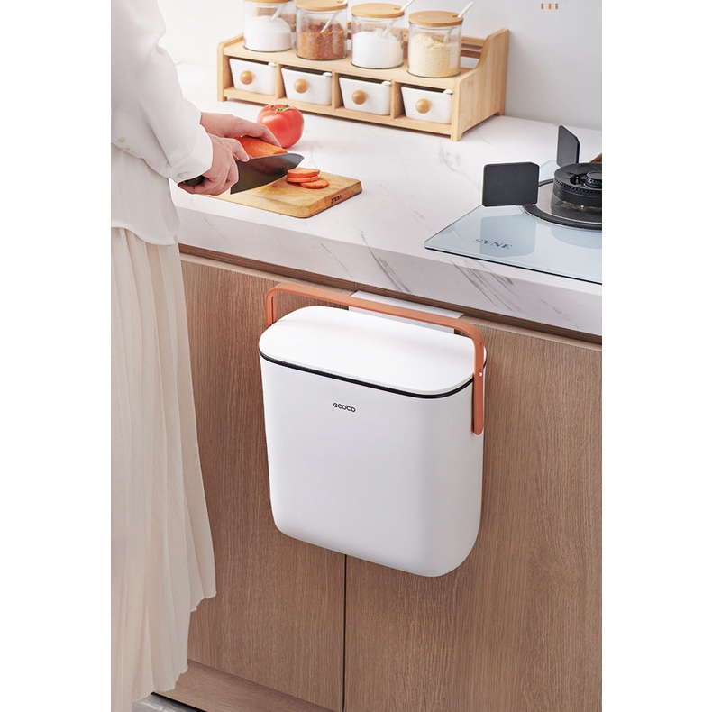 Thùng Rác Ecoco, Thùng Rác Treo Tủ Dán Nhà Vệ Sinh Ecoco E2236