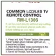 RM-L1306 All-in-One Universal TV Remote Control Replacement for All China Brand LED LCD Smart TV by Power Flash. 