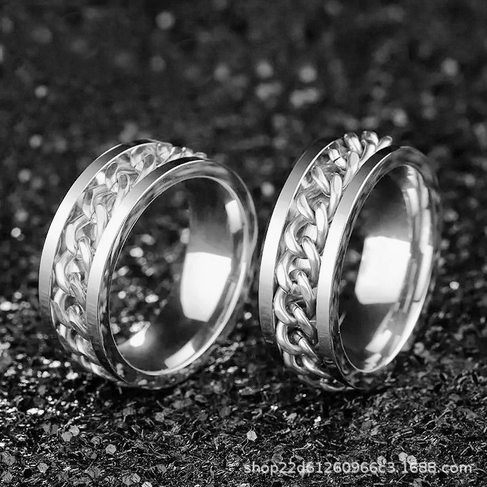 【Factory Ring for Men and Women Bottle Opening Artifact Titanium Steel Hip Hop Style Single Index Finger Ring