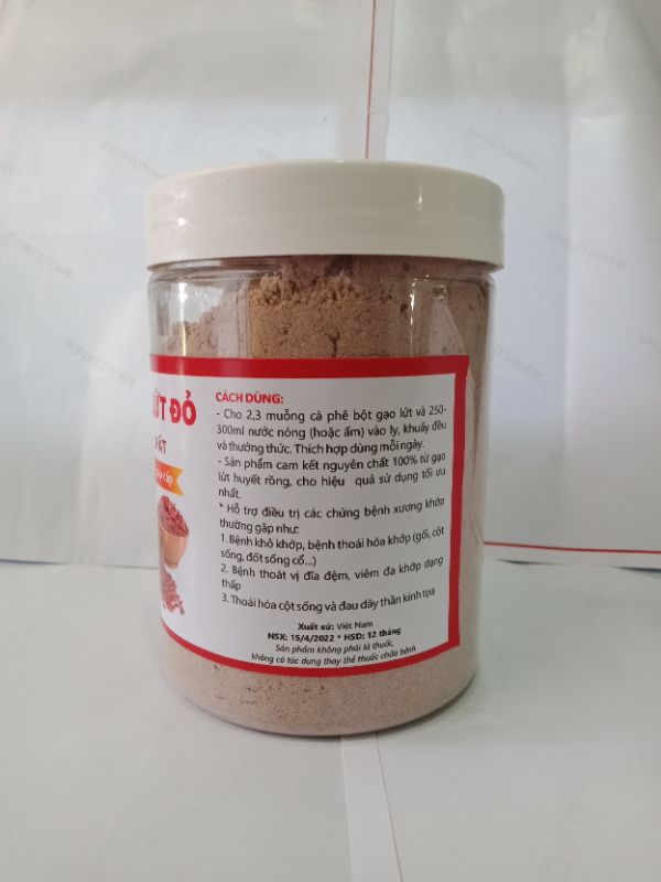 500gram bột gạo lứt đỏ nguyên chất