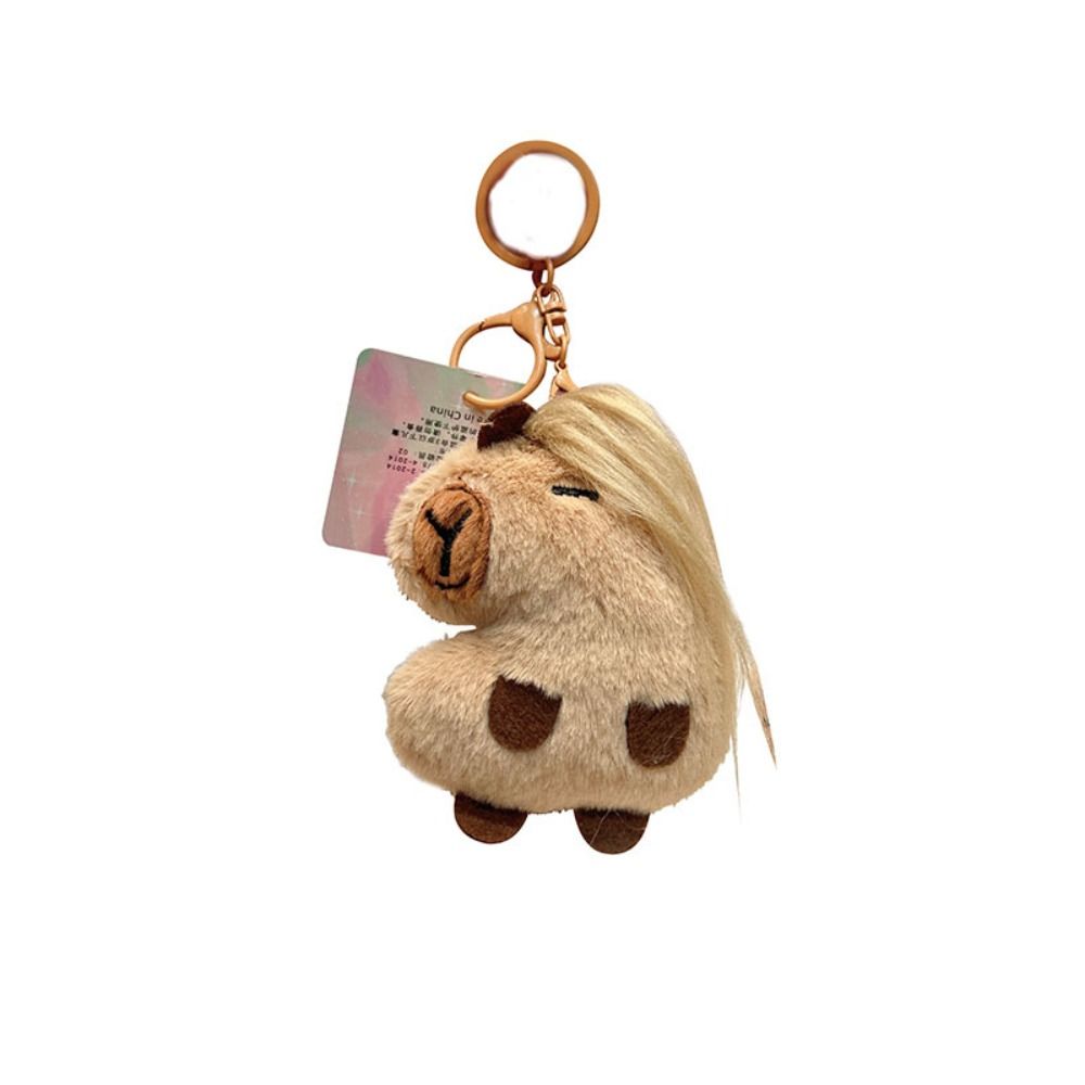 Djpoa Cartoon Capybara Plush Pendant Cloth Doll Simulation Capybara