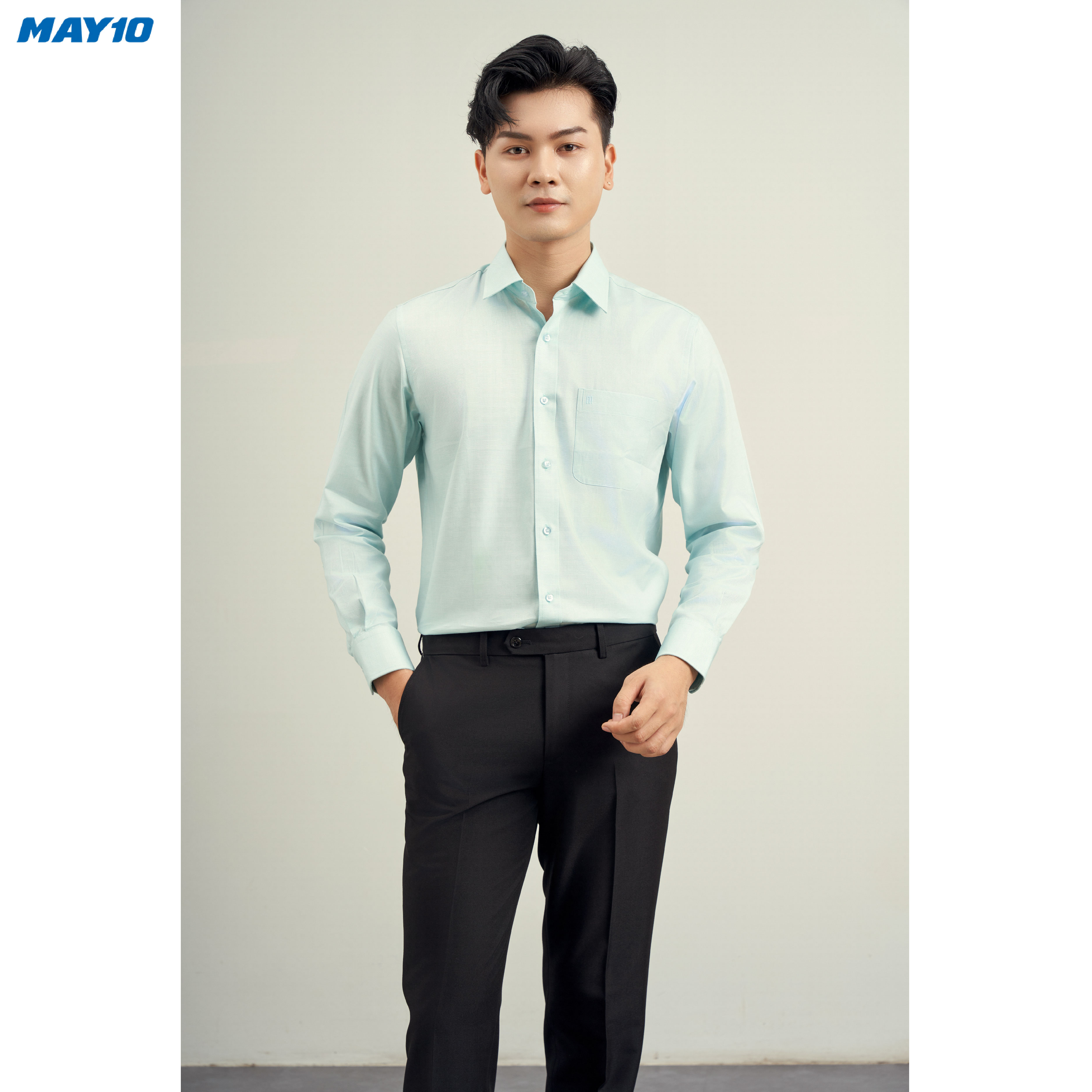 Sơ mi nam dài tay May 10 form Regular mã 010121241LT