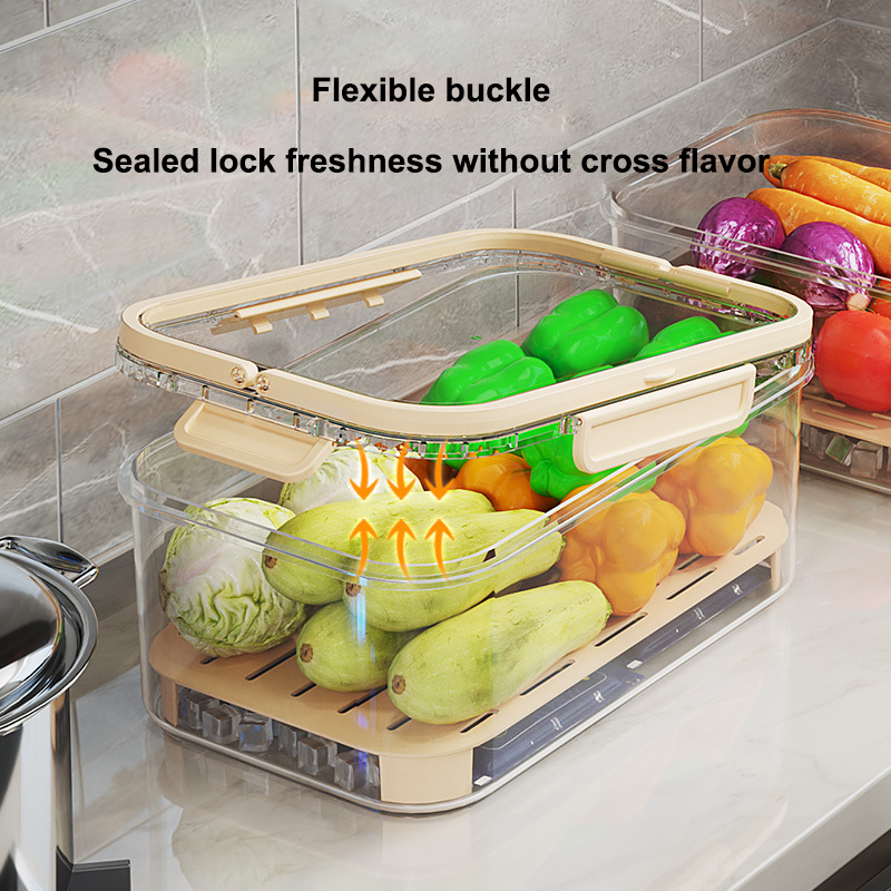 Portable crisper Plastic crisper Portable outdoor picnic box Refrigerator storage box