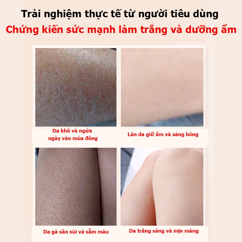 Kem dưỡng trắng cơ thể Niacinamide 300ml dưỡng ẩm da làm trắng da toàn thân không gây kích Làm trắng nhanh chóng