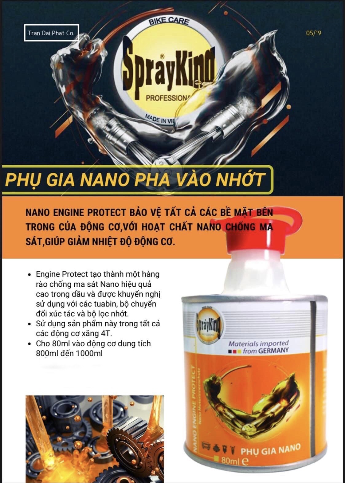 Sprayking Lon Phụ Gia Nano