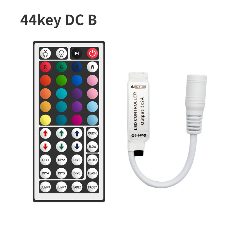 44 Key RGB LED Controller Controller SingleDual Output Connectors DC 12V 24V IR Remote Control for 5050 3528 2835 USB LED Strip Light