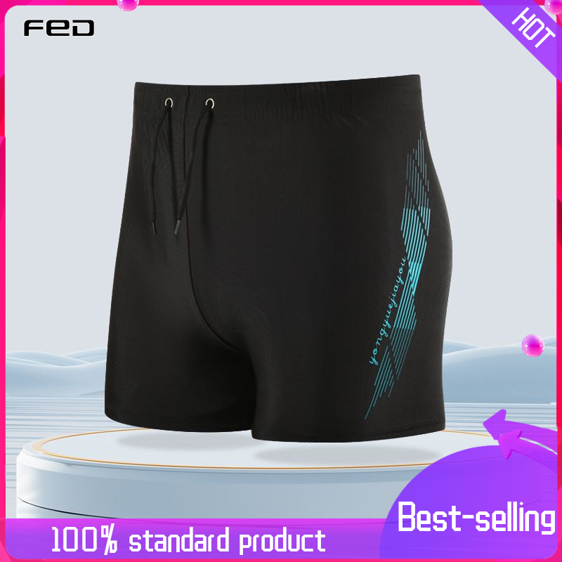 FED Men's Swimming Trunks, plus Size Loose Professional Quick-Drying Boxer Beach Pants