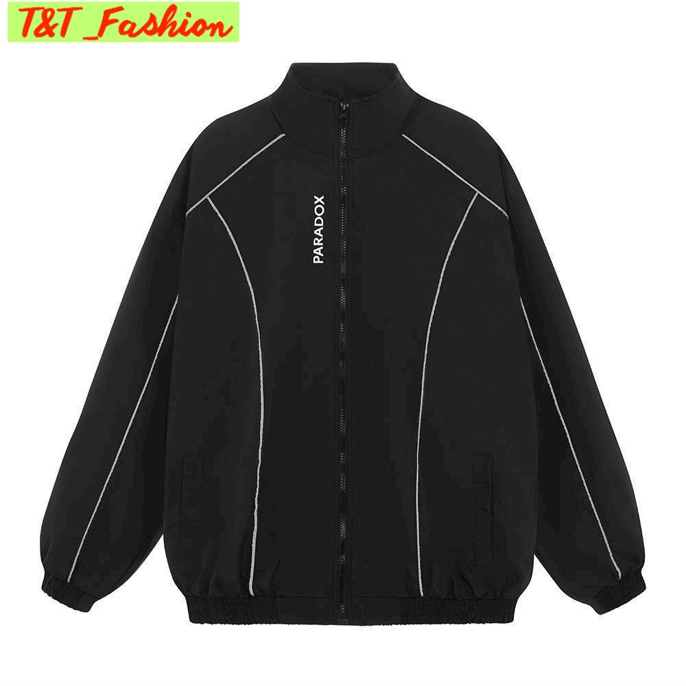 Áo Khoác Dù 2 Lớp Phối Viền Sọc Nhỏ , Áo khoác gió nam nữ dày dặn cực trẻ trung T&T_Fashion