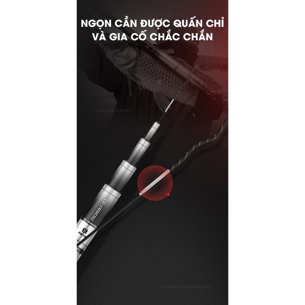Cần tay săn hàng YG Max X2 ( chính hãng) độ cứng 5,5H, phân bổ lực 19-28i