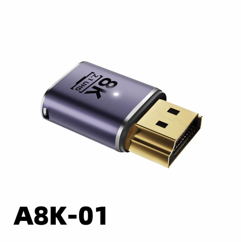 1Pc UHD 8K 4K HD 120Hz 90 Degree Angled Adapter Mni Micro To HDMI ...