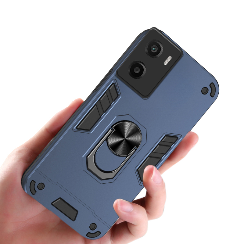 For Moto G15 G15 Power G05 Phone Case Shockproof Armor iron Metal Ring Kickstand Bracket Casing for Moto G05 Cover Casing HP.