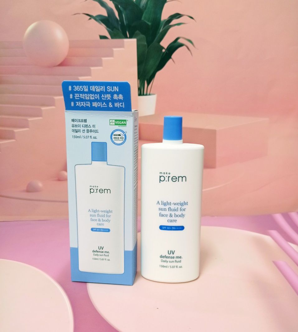 Kem chống nắng make prem lai uv defense me daily sun fluid make p:rem 150ml