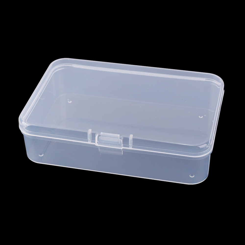 Transparent Storage Box with Lid Rectangular Plastic Collection Case for Jewelry Stationery Headwear Multipurpose Organizer Box