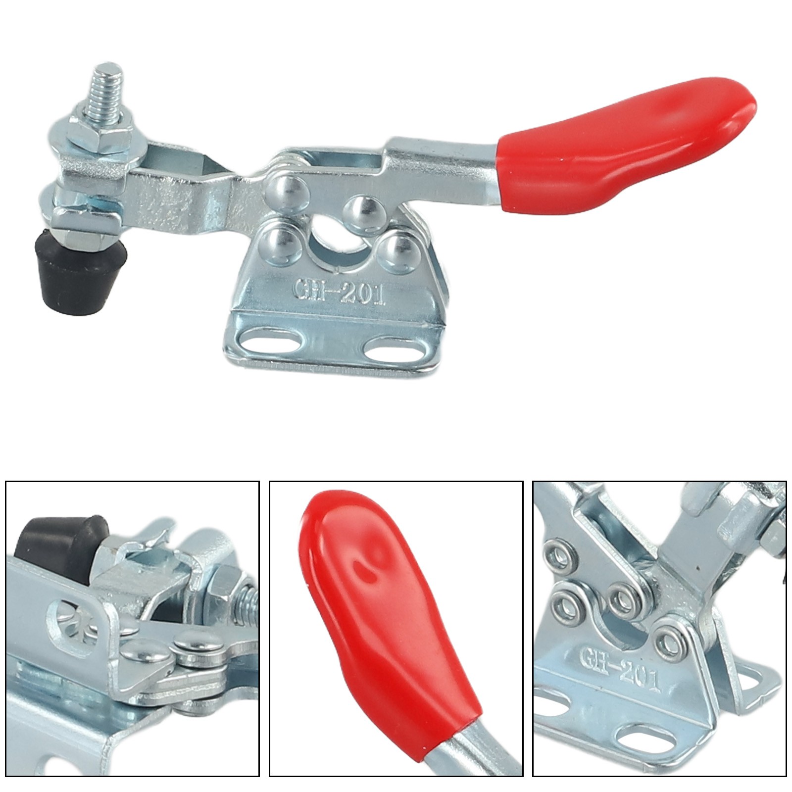 1/4PCS Toggle Clamp Holding Capacity Toggle Clamp GH-201 Quick Horizontal Clip Hand Tools