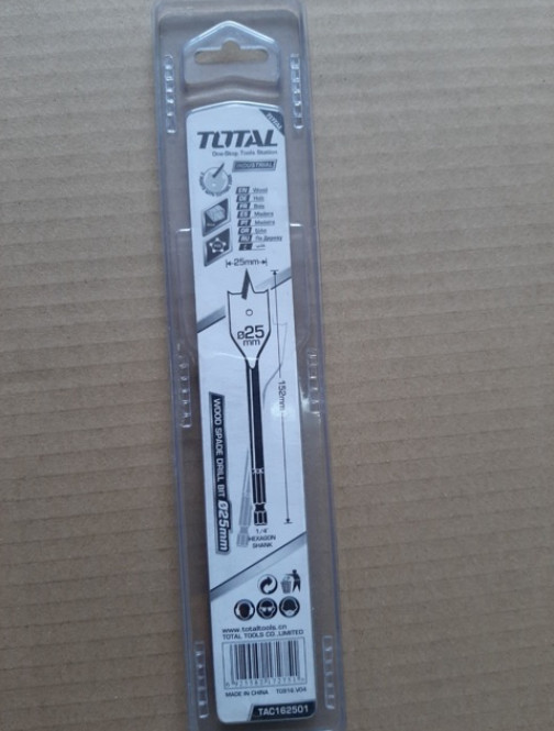 Mũi khoan gỗ đầu dẹp (25mm) Total TAC162501