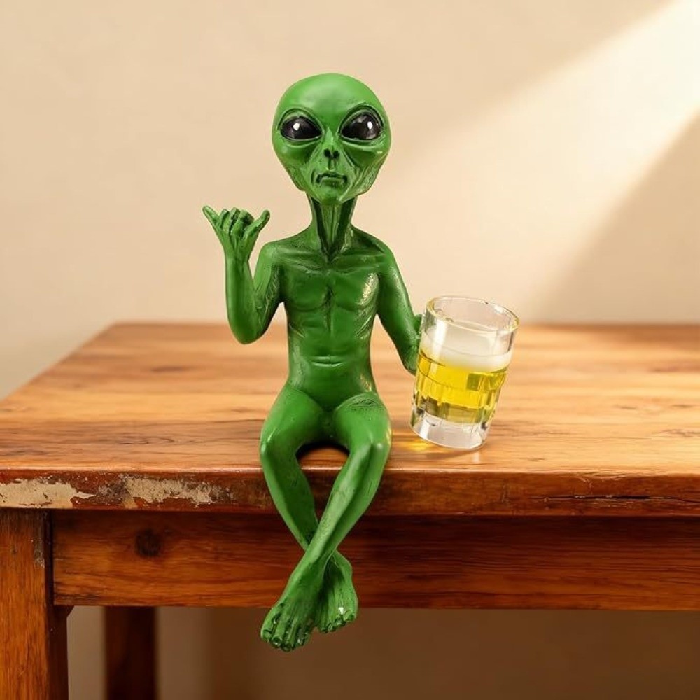 Art Piece Mini Alien Statue Creative Novelty Alien Sculpture Funny ...