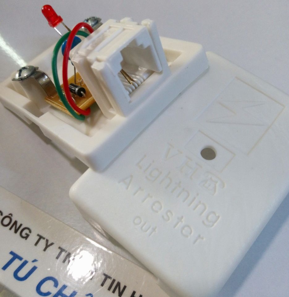 Cục chống sét điện thoại 1 ra 1 Line RJ11 - Lightning Arrester