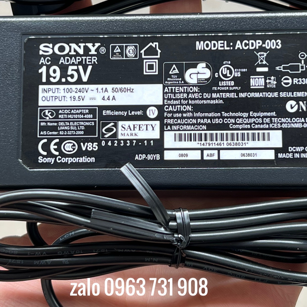 Adapter nguồn tv sony 19.5V 4.4A 86W chính hãng
