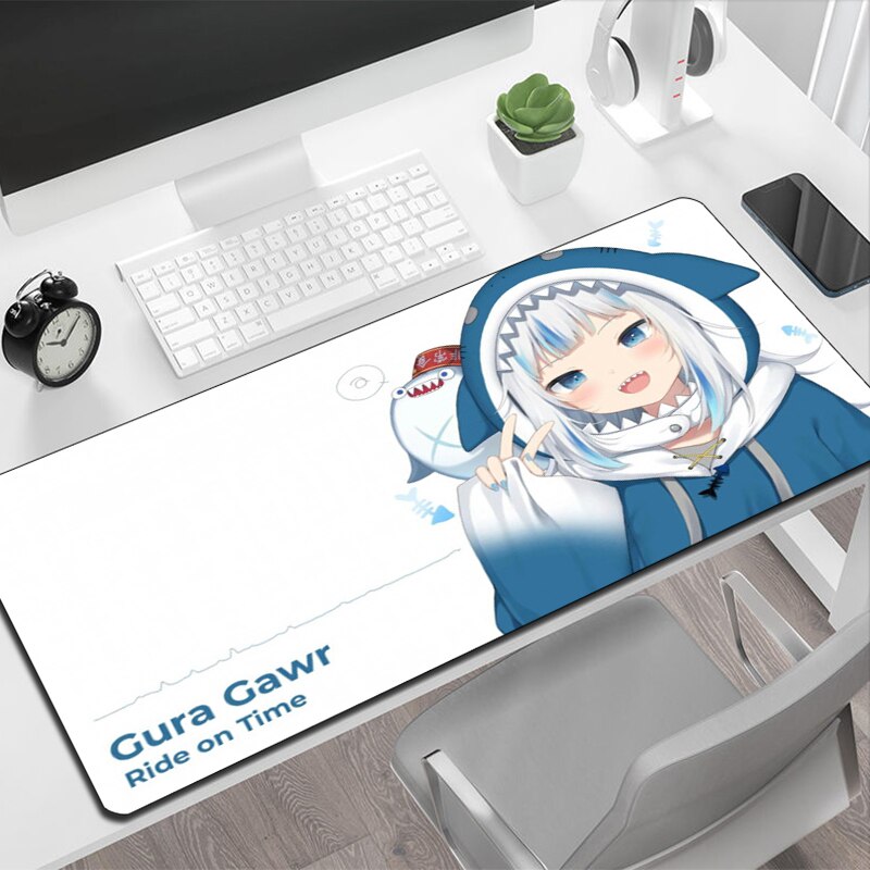 2023 Large Mouse Pad Gamer Gawr Gura Hololive Mausepad Non-slip Mat Pc ...