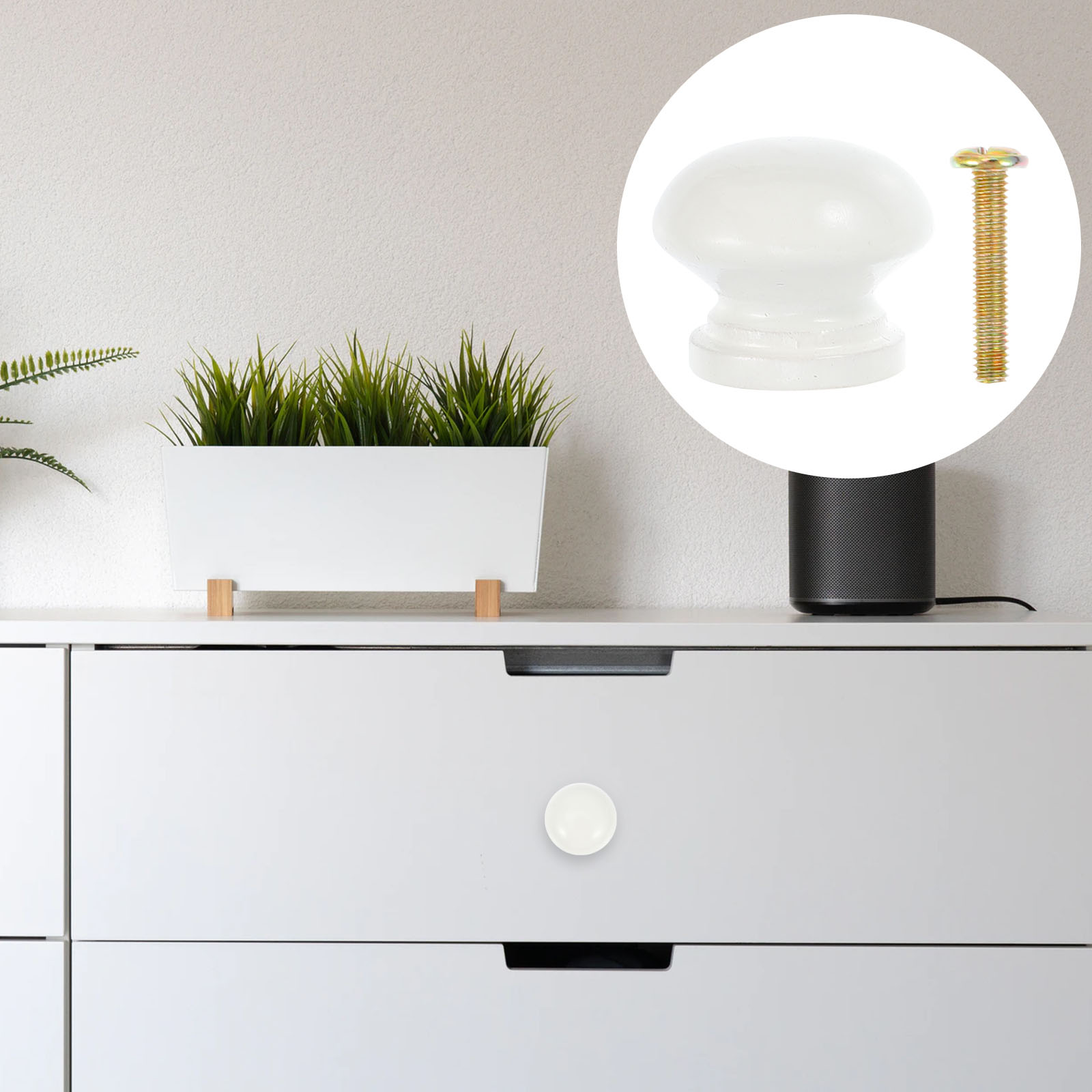 12 Pcs Screwdriver Wardrobe Handle Screws Cabinet Knobs Wooden Drawer Stopper. 