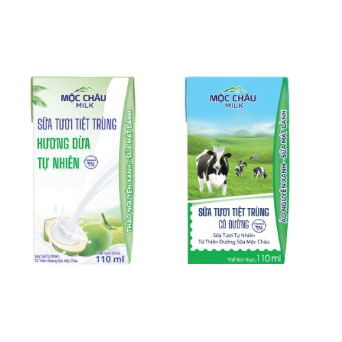 Thùng Sữa Tươi Mộc châu 110ML - 48 hộp