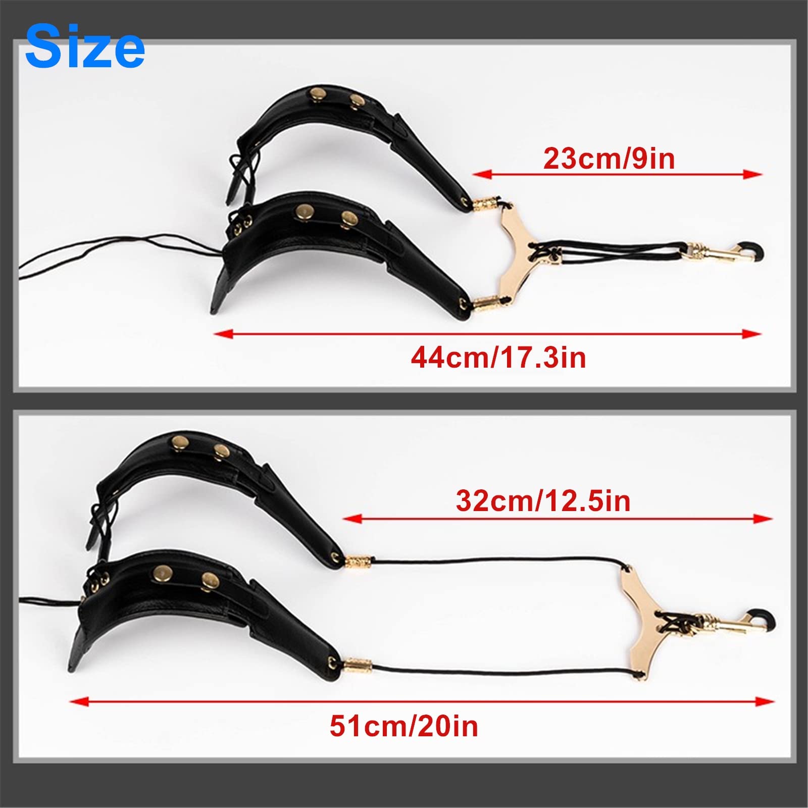 Miwayer Saxophone Strap Leather Adjustable Saxophone Shoulder Strap Saxophone Lanyard Musical Instrument Essories