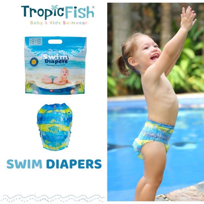 Bỉm quần bơi / tã quần bơi siêu nhẹ, thoát nước Tropic Fish nhiều size - Sumishop2019