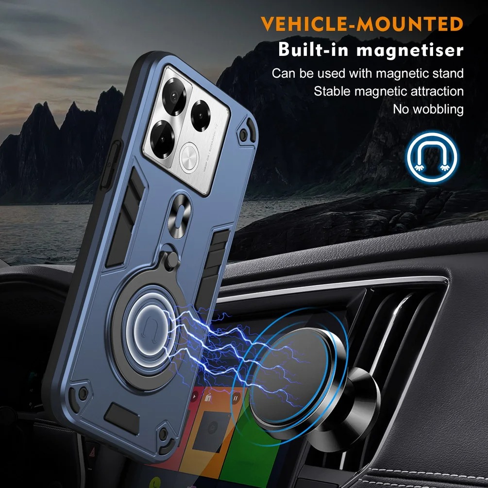 Phone case For infinix Note 40 40 Pro Plus Back cover Shockproof Armor Bumper Stand with Holder Ring Cover casing For infinix Note 40 Pro Cover cases. 