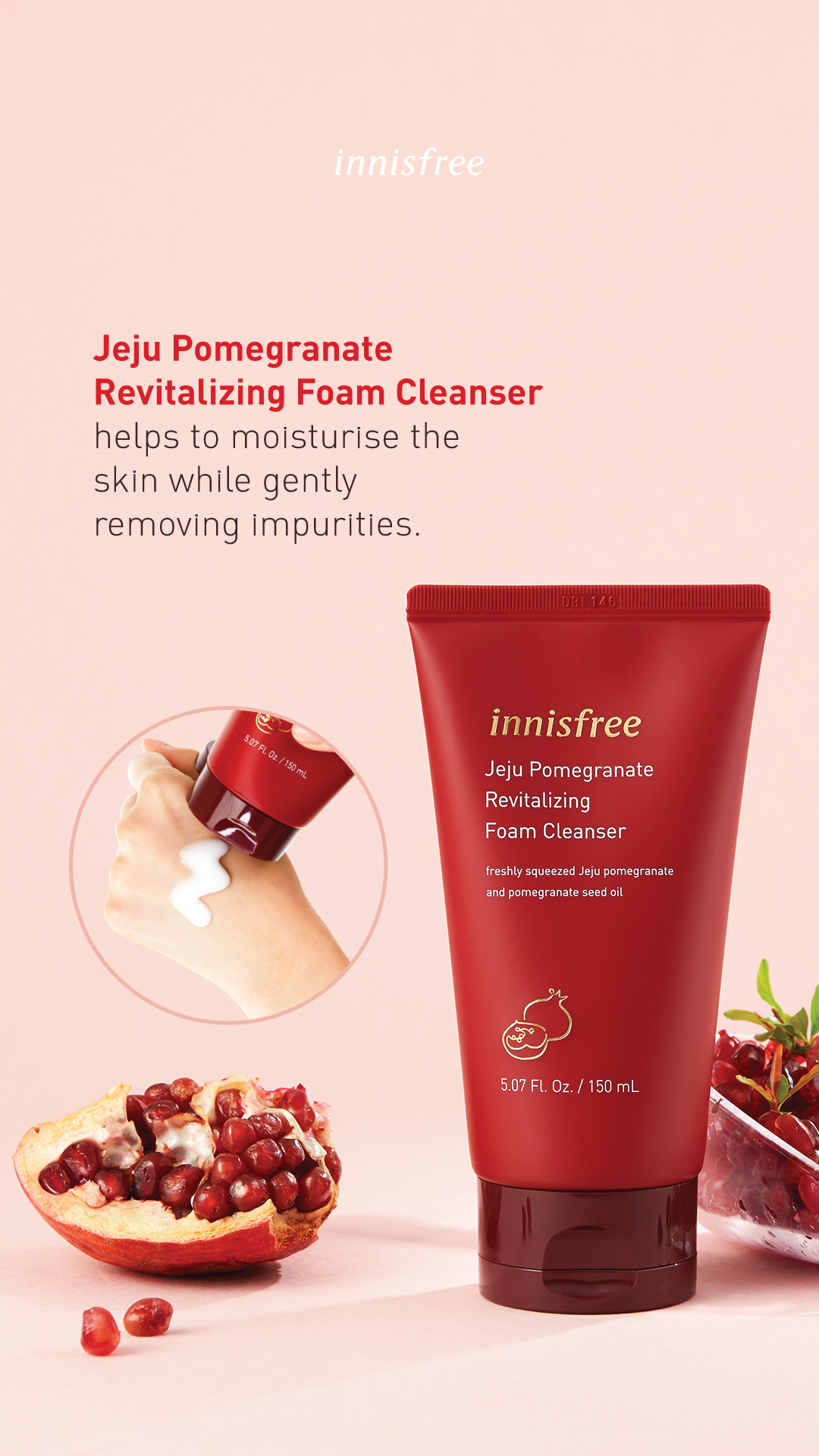 innisfree jeju pomegranate revitalizing foam cleanser
