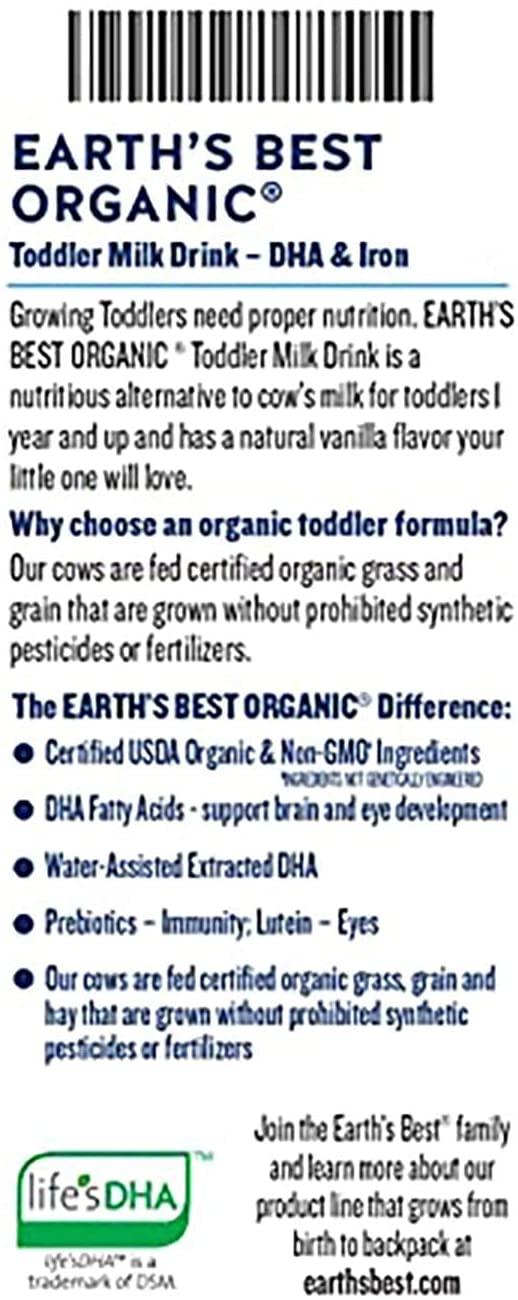 [Hàng Air - Có Bill Mua Hàng] Sữa Earth's Best Toddler Nhập Mỹ 595G