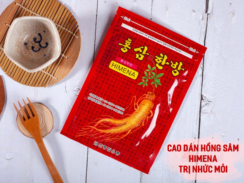 Cao Dán Hồng Sâm Himena Đỏ Hàn Quốc [20miếng/gói]