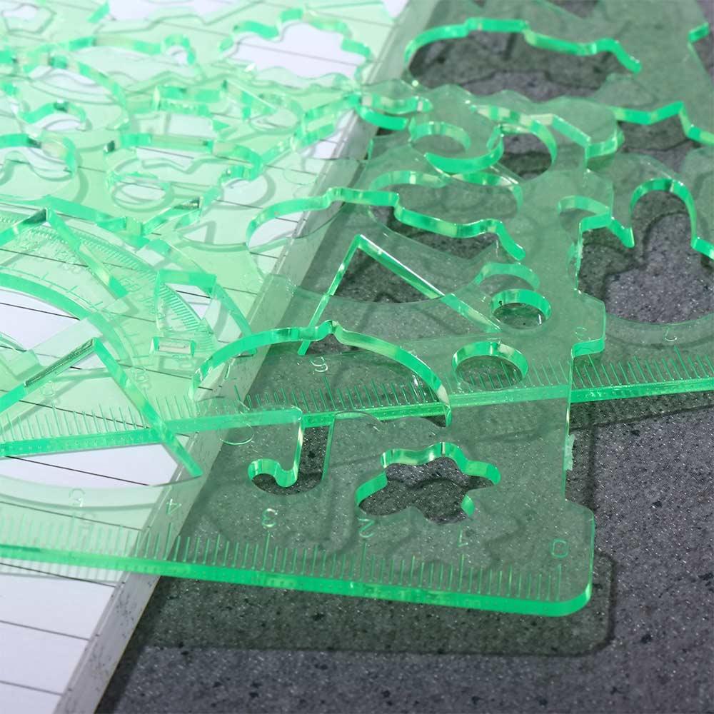 Multipurpose%202PCS%20Multifunctional%20Office%20Geometric%20Drawing%20Template%20Stationery%20Geometric%20Function%20DIY%20Puzzle%20Circle%20Maker%20Drawing%20Ruler%20Drawing%20Ruler%20Template%20Rulers%20Drafting%20Supplies%20Mathematical%20Geometry%20Wavy%20Line%20Ruler%20-%20Image%203