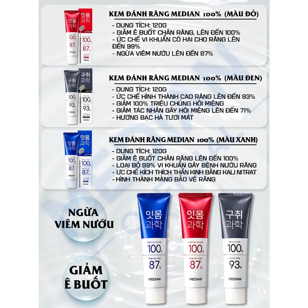 Kem Đánh Trắng Răng Median 93% Tooth-Paste 120g