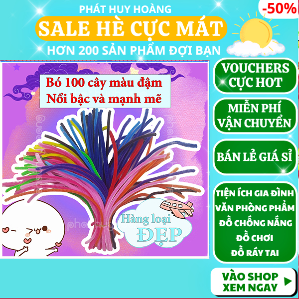 Kẽm nhung làm hoa hàng loại 1 , kẽm nhung màu xanh lá hàng đẹp giá rẻ , kẽm nhung làm bông, kẽm nhung 100 cây ,kẽm nhung làm hoa đào , kẽm nhung 10mm , kẽm nhung mix màu ,Kẽm nhung mix màu xanh lá set 100 cây - Phát Huy Hoàng