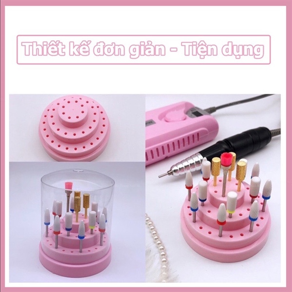 Hộp tròn đựng đầu mài móng (Hộp)