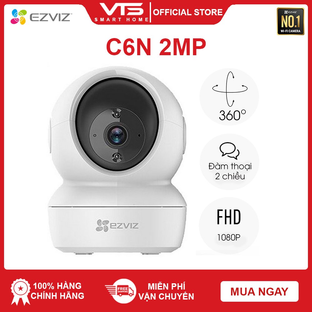 Camera Wifi C6N 2MP EZVIZ, Full HD 1080P Xoay 360 Độ, Đàm Thoại 2 Chiều thumbnail